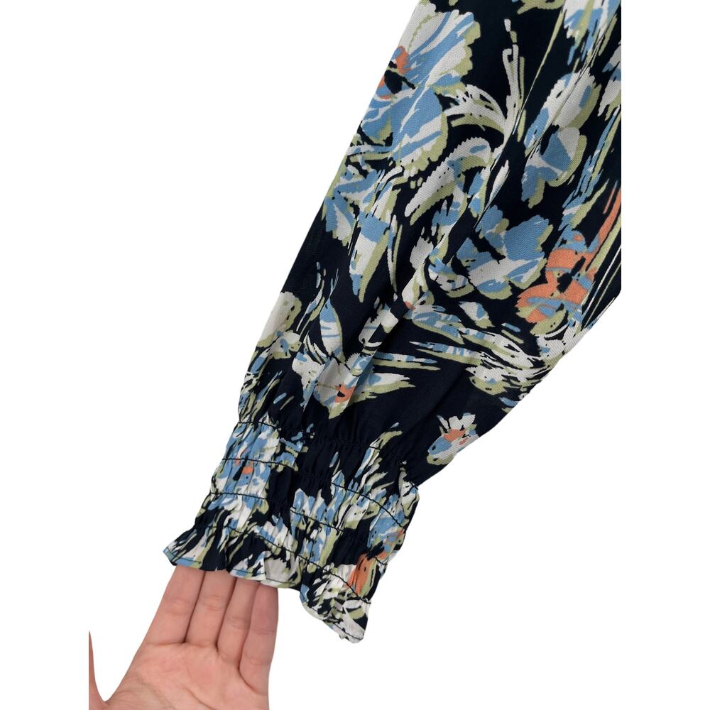 Reiss dress Annie floral print minidress blue size 10 - Picture 3 of 5
